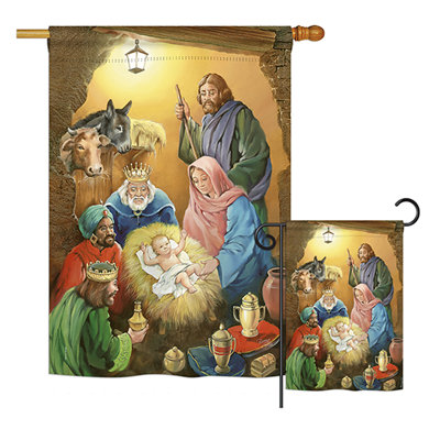 Double Sided Polyester Christmas Flag Set