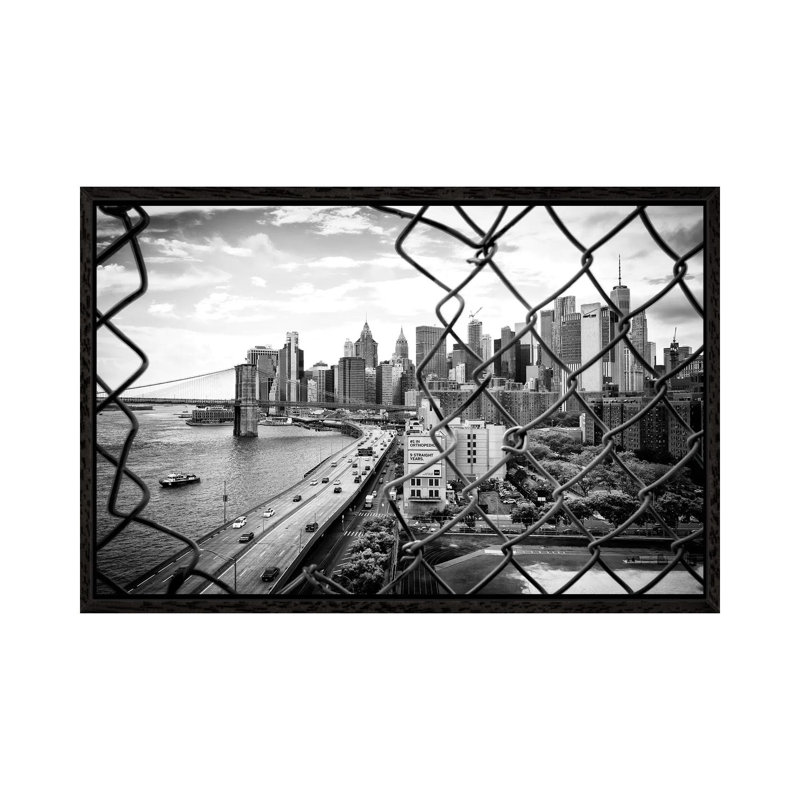 Fdr Highway by Philippe Hugonnard - Print on Canvas, 101.6cm H x 152.4cm W x 3.81cm D, Black Floater Framed