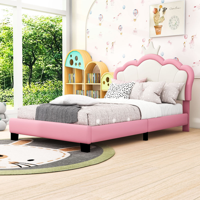 Lit plateforme tapissier Wilda Princess, Simple