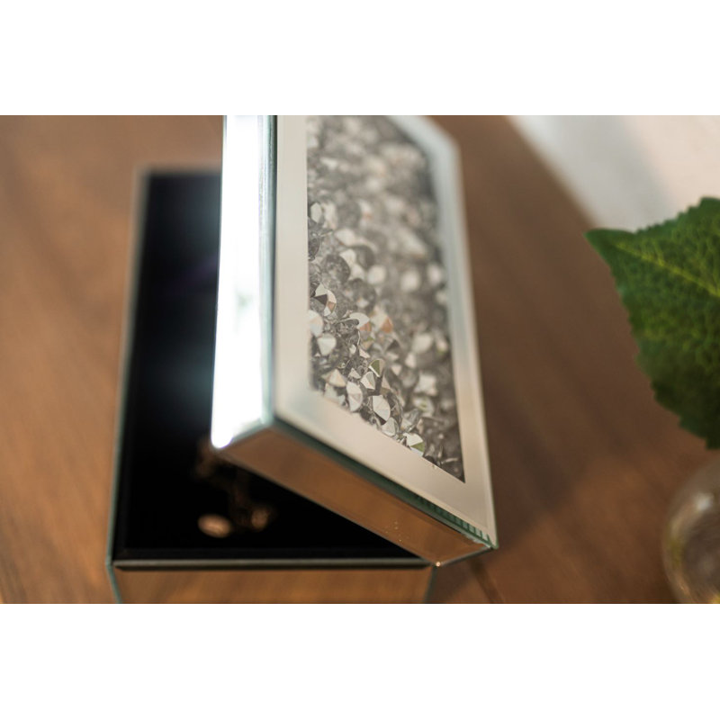 Glass Jewellery Box + Mirror