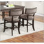 Rustic Espresso Counter Height Dining Chairs with Cushioned Curved Backs for Comfortable Kitchen Seating Arrangements