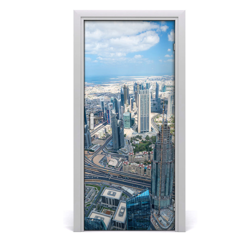 Skyscraper Door Decal, 205cm H x 95cm W