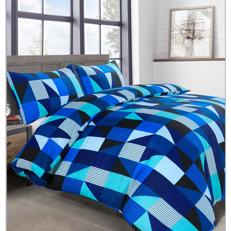 Geometric Shapes Easycare Polycotton Duvet Set, Double