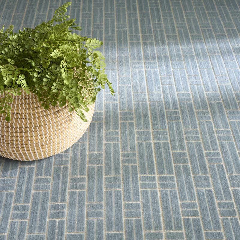 Nourison Washable Charm 6' x 9' Blue Ivory Modern Indoor Rug, Rectangle 6' x 9'