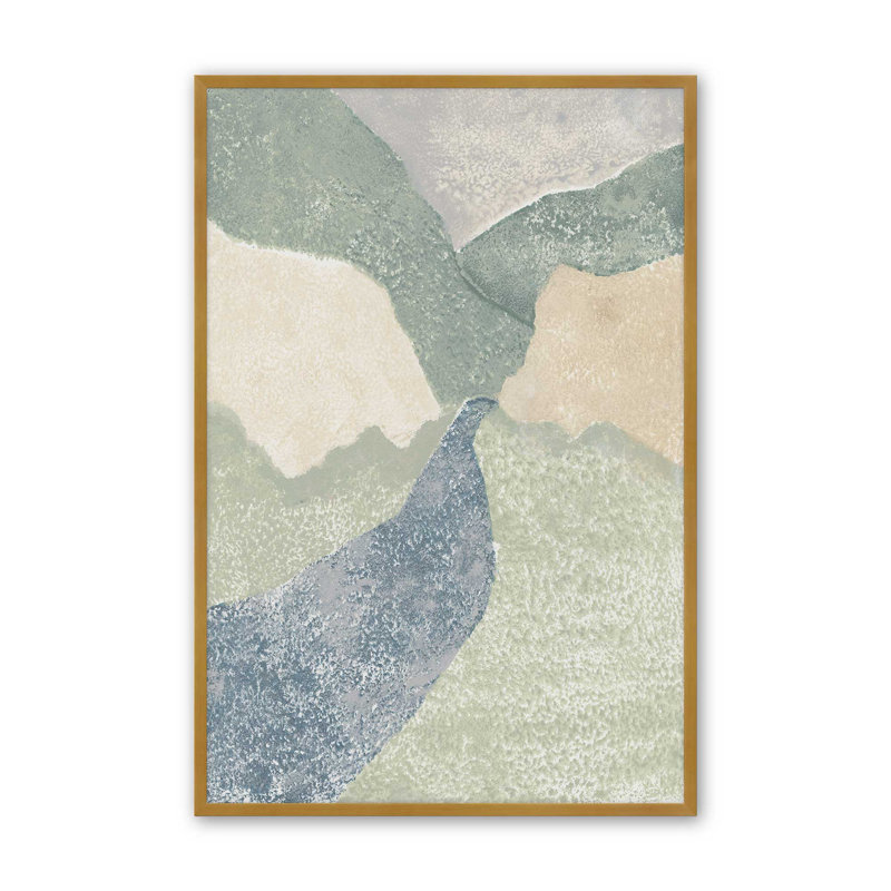 Impression sur toile «Continental Divide Blockprint I» par Vanna Lam, H 16 po x l 12 po, Doré