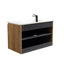 Meuble-lavabo autoportant traditionnel Halston 36 po en bois d'ingénierie avec lavabo intégré et rangements intégrés-135784670-135784672