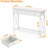 Entryway Table Console Sofa Table with 3 Fabric Drawers Modern Behind Couch Table Hallway White