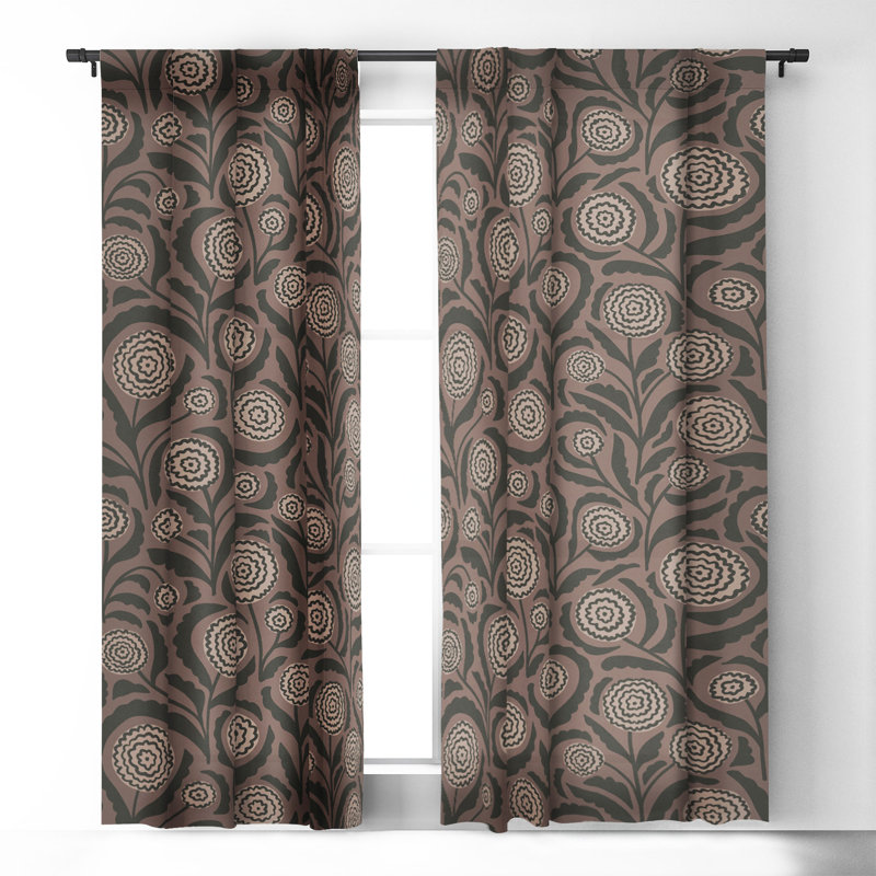 Rideau occultant en polyester Yesim, L 50 po x L 120 po