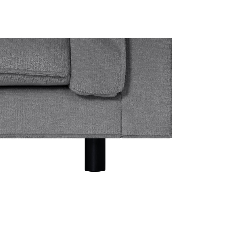 Alazae 3 Seater Chenille Sofa, Gray