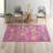 Christa Floral Fuchsia/Blue Area Rug-703618300
