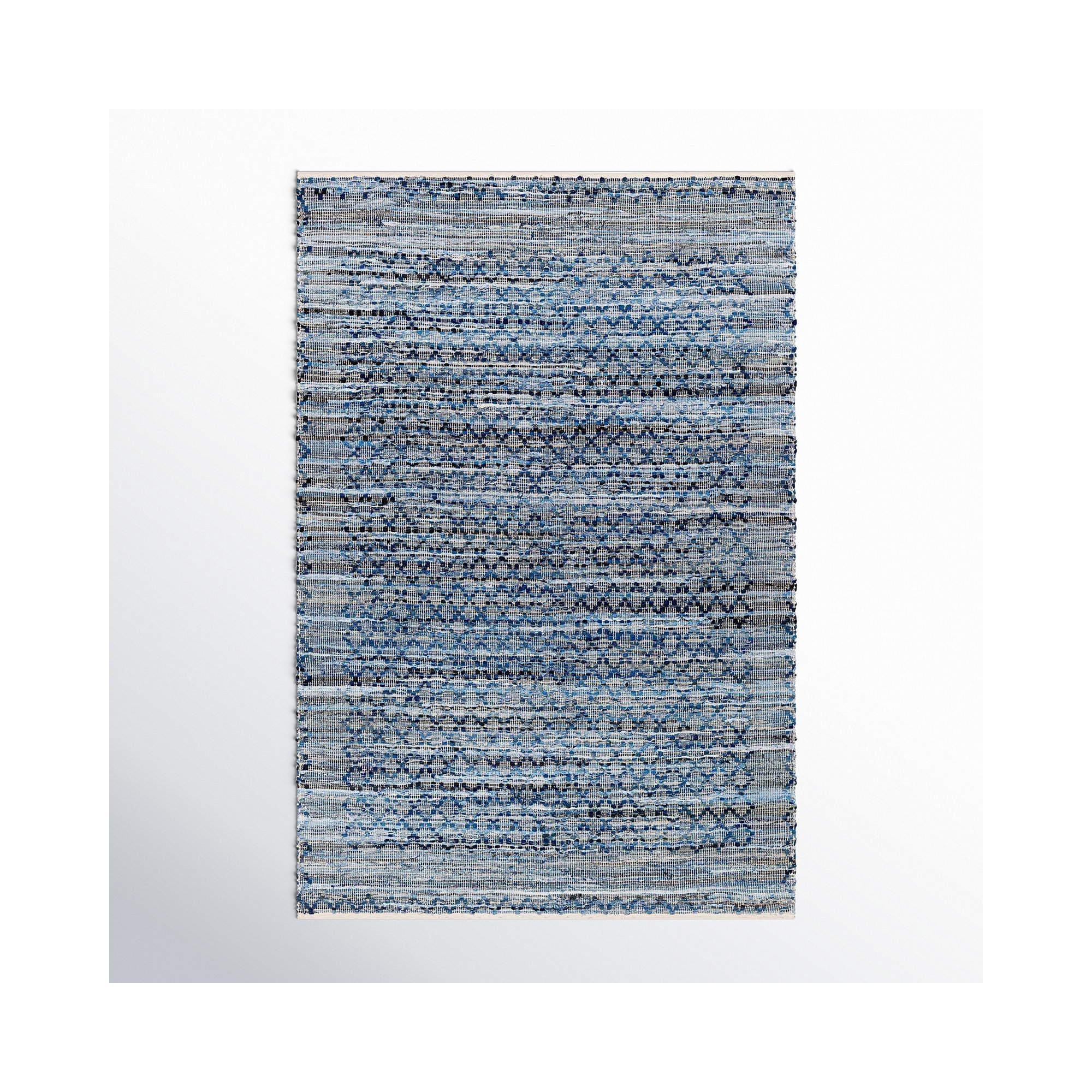 Caila Handmade Recycled P.E.T Gray Rug, Rectangle 5' x 7'6"