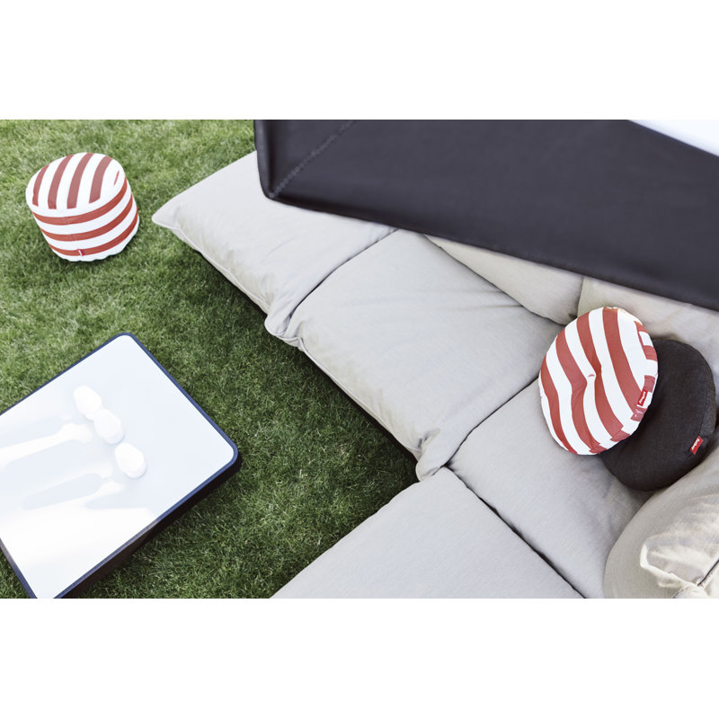 Circle Outdoor Pillow, Thunder Gray