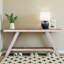Console 60 po en bois massif de style maison de campagne étroite avec pieds inclinés pour le couloir - couleur blanche-1376479682-1405484728