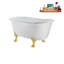 Baignoire de trempage sur pieds en acrylique 57 "avec drain, pattes et plateau en bambou 57" Streamline-90752935-83636132