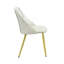 Ensemble de 2 chaises de salle à manger rembourrées en cuir synthétique, blanc