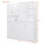 Lit escamotable simple avec armoire murale, tablettes, charge USB et lumière, lit pliable peu encombrant pour chambre ou chambre d'amis-1601821771