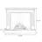 Beige Solid Wood Electric Fireplace
