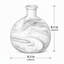 Vase en verre rond en forme de tourbillon de verre en forme d'ampoule, vase de décoration de table moderne pour salon, chambre à coucher, décoration de tablette d'entrée
