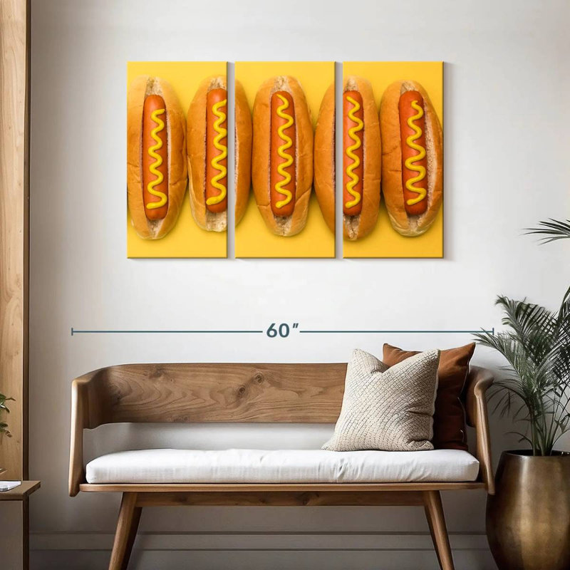 Yarlin Hot Dogs, 28" H x 45" W