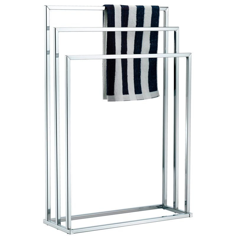 Cavazos 3-Tier Free Standing Towel Rack, Silver
