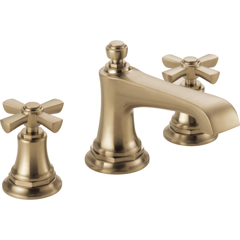 Rook® Widespread Lavatory Faucet, Luxe Gold, 1.2 GPM, Cross