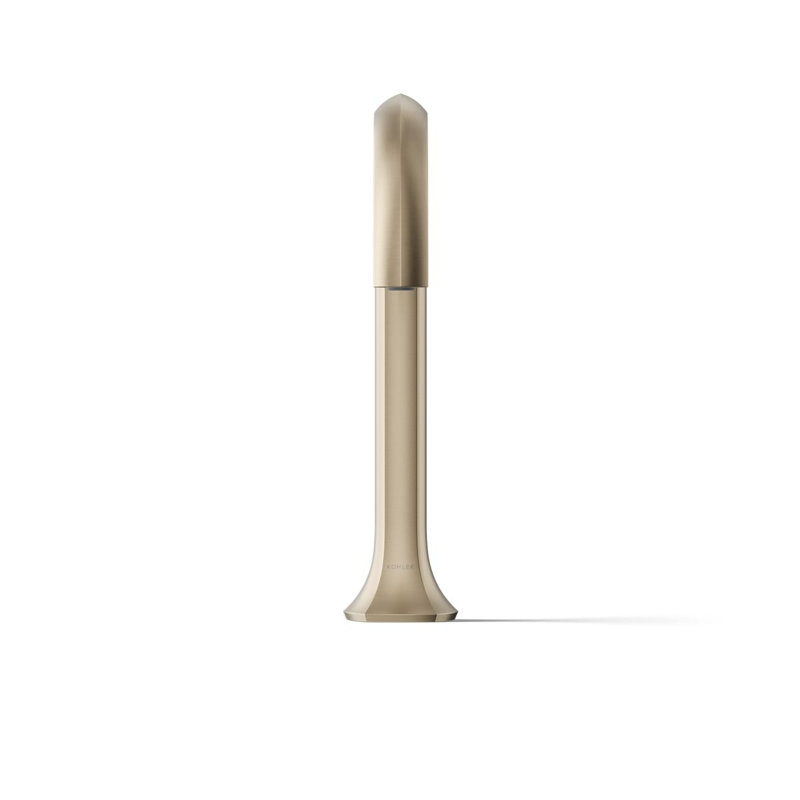 Bec de baignoire à fixation sur le plateau avec canne de style occasion, Bronze brossé vibrant