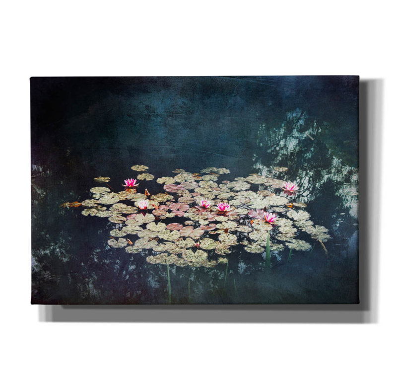 Bungalow Rose «Waterlilies» par Dirk Wustenhagen, art mural sur toile, H 18 po x l 26 po