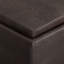 Repose-pieds de rangement pour table basse moderne carrée en cuir végétalien vieilli 35 po avec 4 plateaux Avalon-1585530778-1495768769