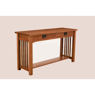 Heirloom Quality Solid Oak Sofa Table - 7-Step Finish For Enduring Style
