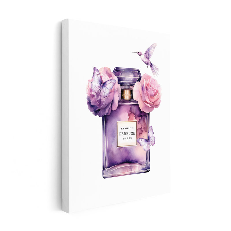 Parfum mauve, Black Framed, Canvas, 16"H x 20"W