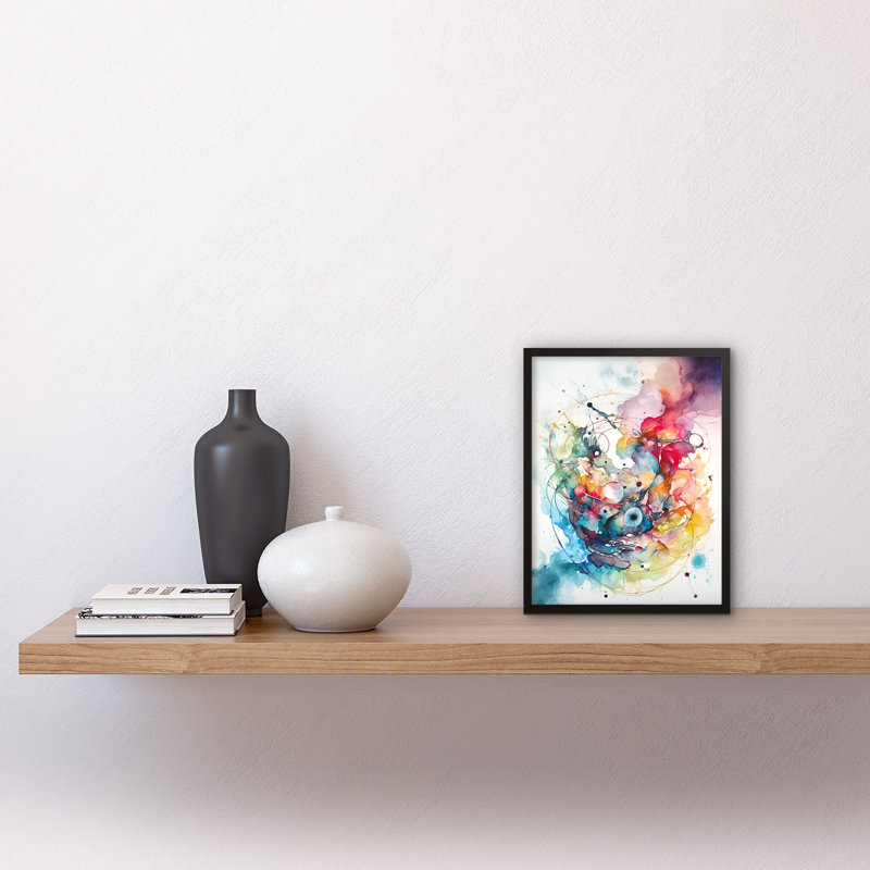 Abstract Organic Form Multicolour Splatter - Single Picture Frame Print