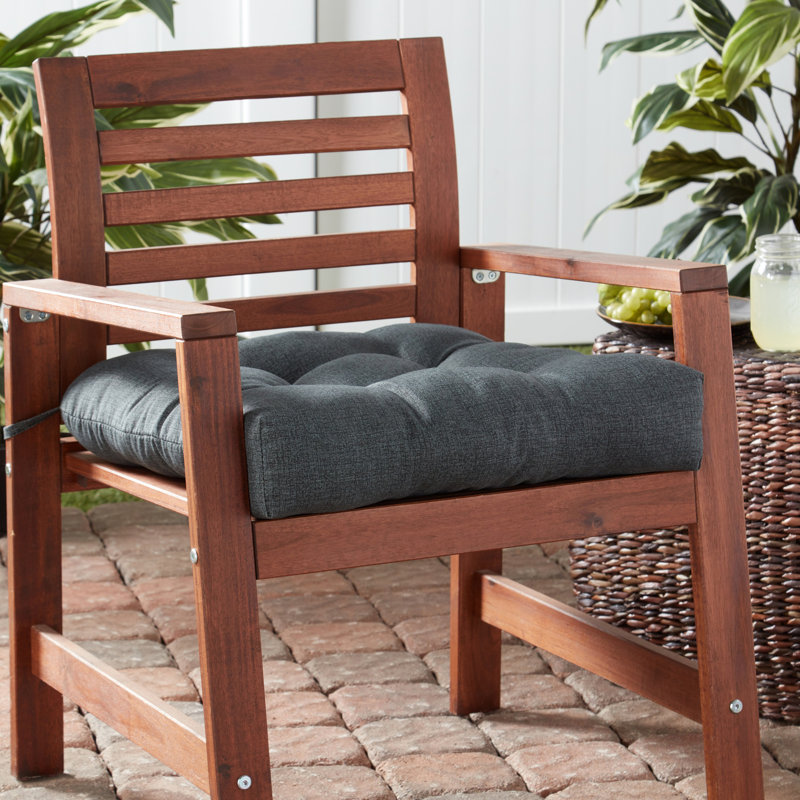 Shipton Outdoor 20'' Dining Chair Seat Cushion, 1, Carbon