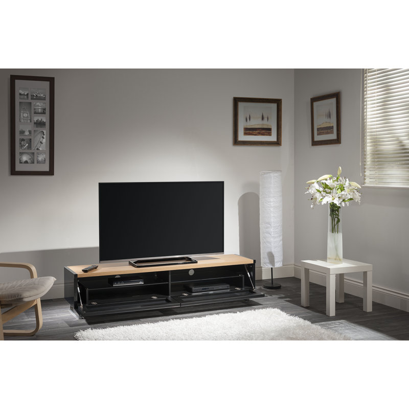 Liverman Unfinished TV Stand for TVs up to 78", Light Oak