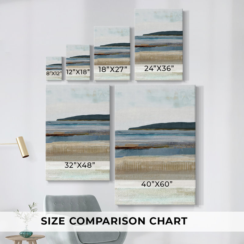 Saltwater Bay II -Galerie enveloppée Cavas, H 12 po x l 8 po