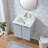 Maari 24'' Light Gray Modern Wall Mounted Bathroom Vanity With Rectangular Ceramic Sink