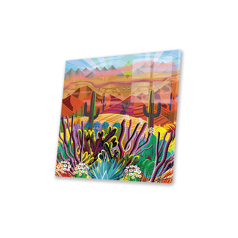 «Reaching The Mountain», reproduction sur verre acrylique, H 24 po x l 24 po x P 0,25 po