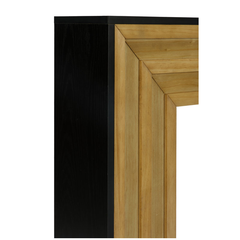 Console moderne en bois stratifié avec plateau noir