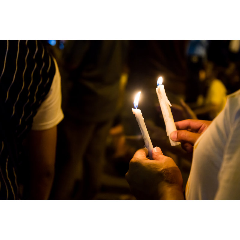 Candle Vigil - Wrapped Canvas Print, 30cm H x 46cm W x 3.8cm D