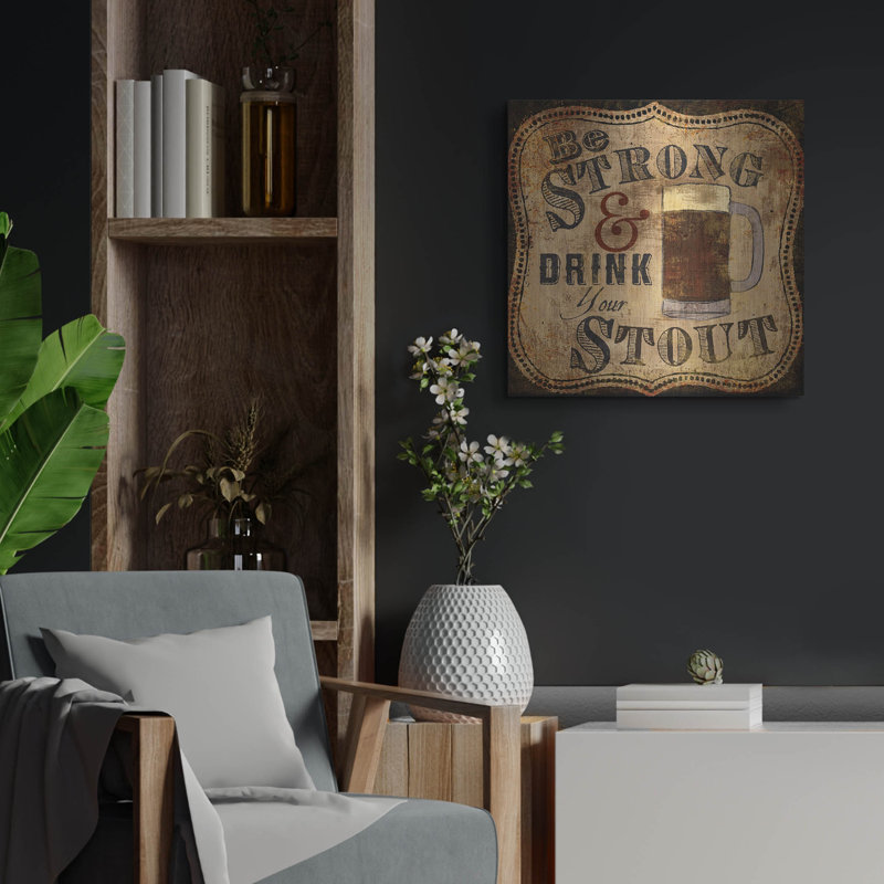 August Grove® «Strong And Stout» par Art Licensing Studio, art mural en métal, H 24 po x l 24 po