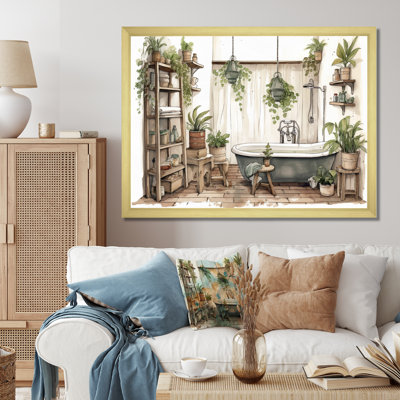 «Natural Bathroom Decor», impression sur toile