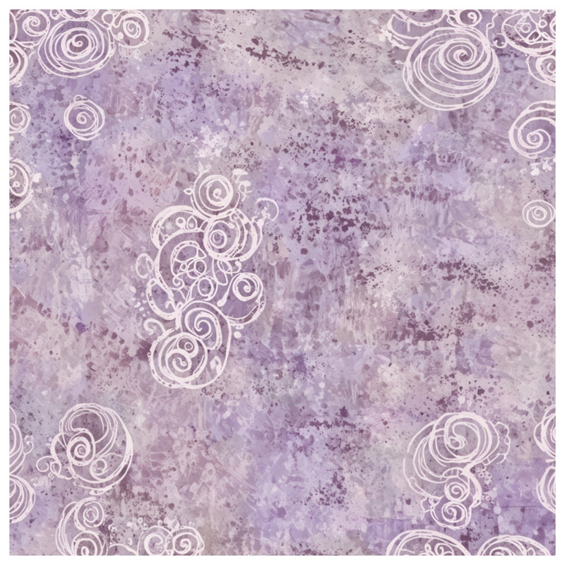 Édredon mauve à motif abstrait, Simple extra long