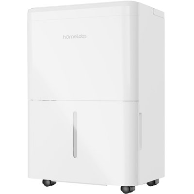 hOmeLabs 8 Pint Wi-Fi Dehumidifier for up to 1,800 Sq Ft Rooms (MAX 24 Pint at 95°F, 90% RH) – Ultra Quiet, Compact Design with Smart Controls and Drain Hose
