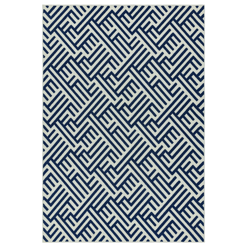 Alfresco Geometric Indoor / Outdoor Area Rug, Rectangle 120 x 170cm