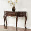 Console en bois de noyer américain semi-circulaire-1920886805