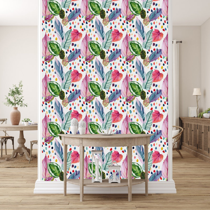 Panneau de papier peint multicolore L 10,4 pi x l 25 po