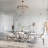 Glass Top Metal Base Dining Table With 4 Velvet Dining Chairs,5 - Piece Pedestal Dining Set-106913230-106913234