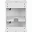 Meuble-lavabo français sur pied de 45,7 cm (18 pouces) avec lavabo en céramique, porte à fermeture douce et tablette réglable
