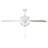52" Cayman 5 - Blade Standard Ceiling Fan in White with Pull Chain and Light Kit Included-1829122832