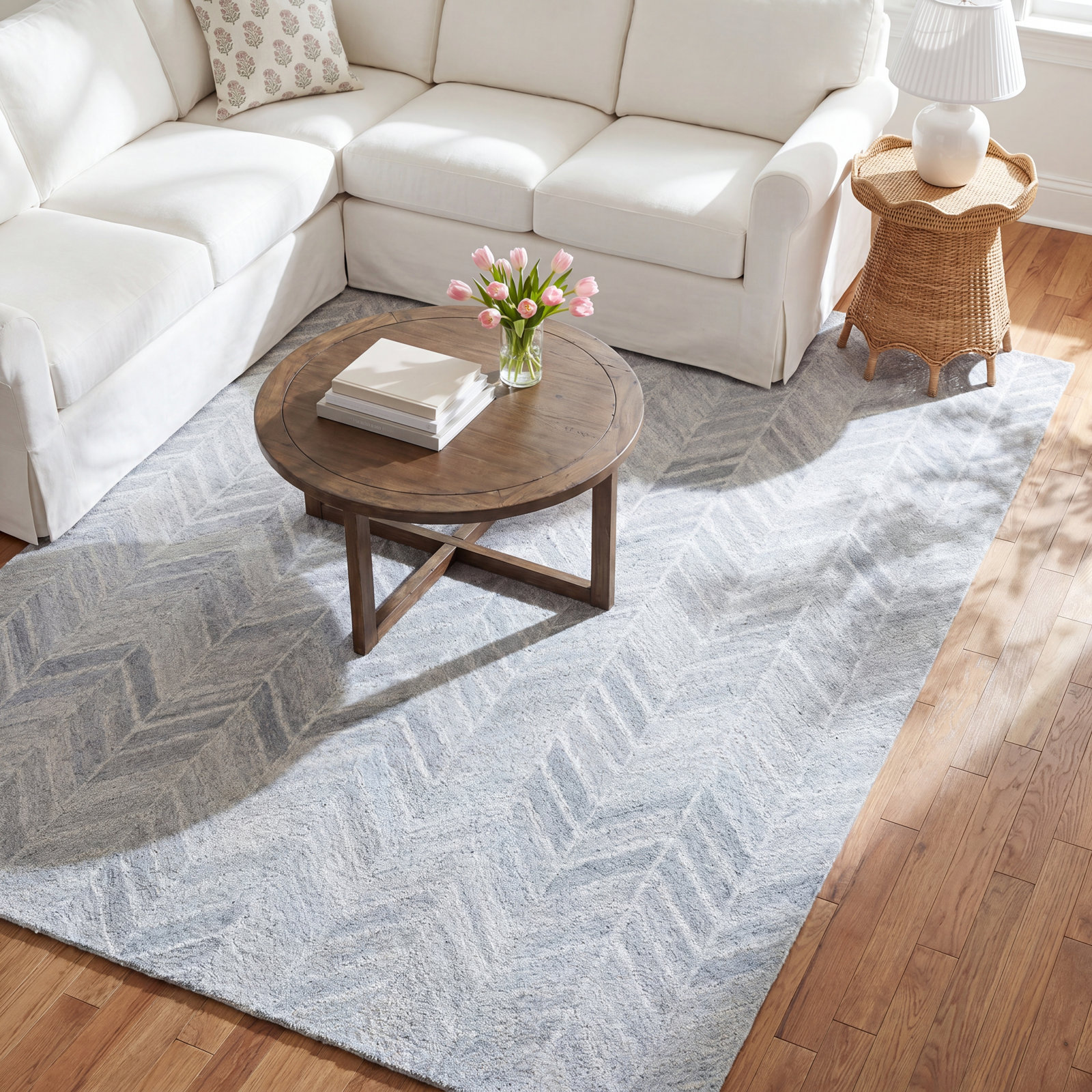 NuStory Herringbone Hand-Tufted Chevron Rug, Rectangle 5' x 8'