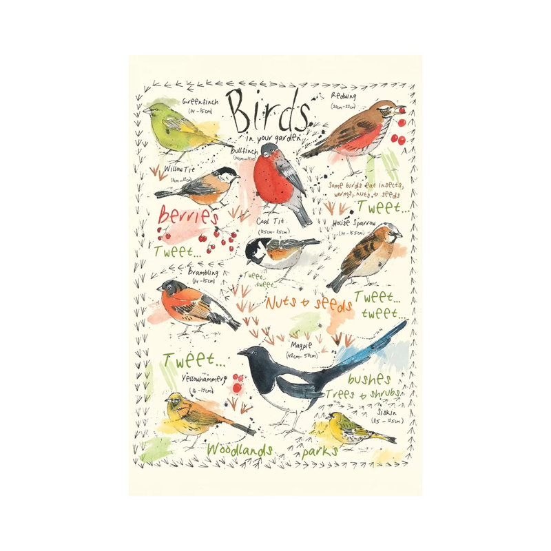 Birds In Your Garden I by Michelle Campbell - Wrapped Canvas Gallery-Wrapped Canvas Giclée